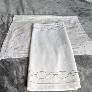 Soft and luxurious king pillow shams cream color embroidery by Hudson